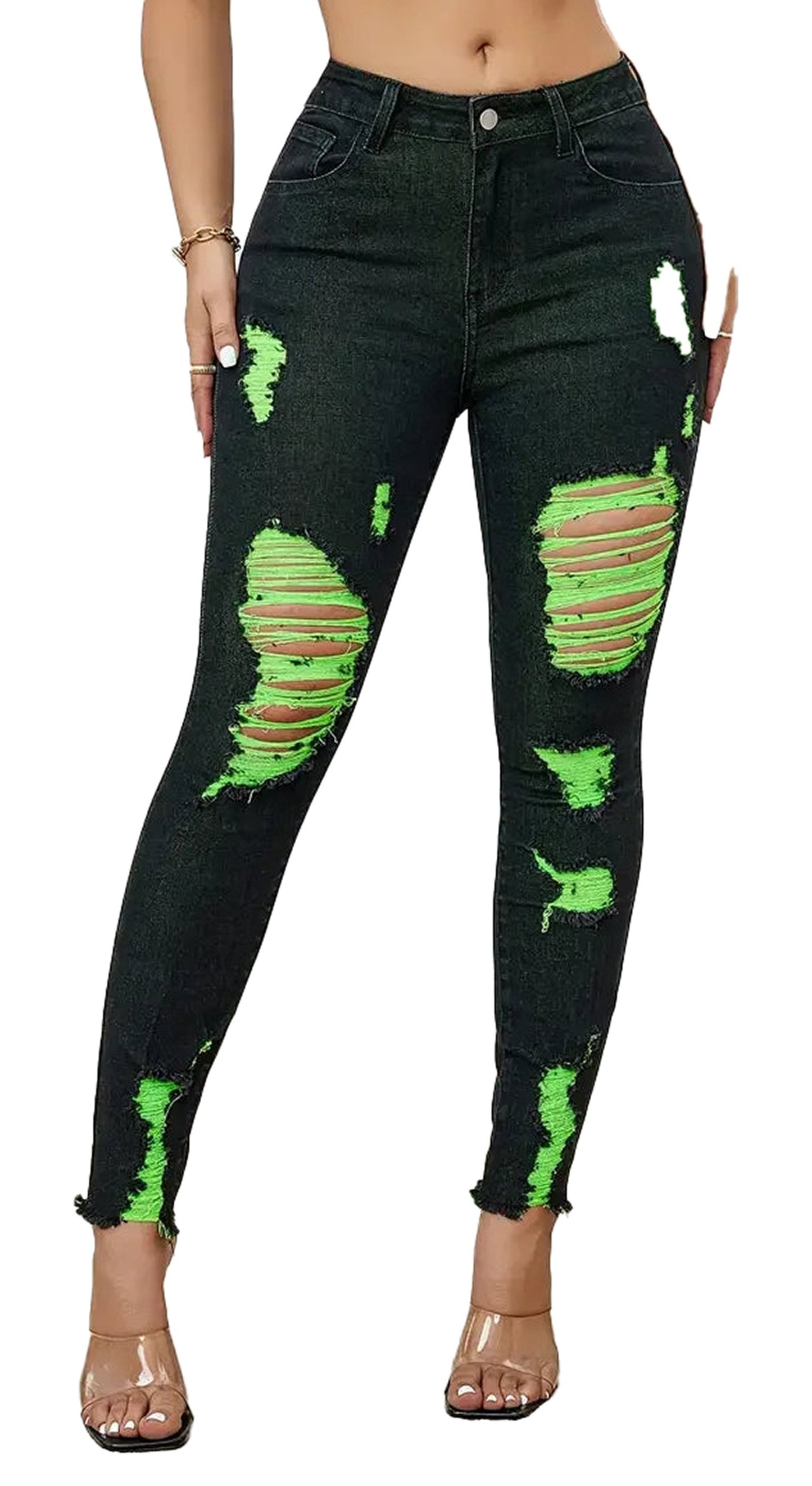 Womens Ripped Skinny Jeans For Trendy Style