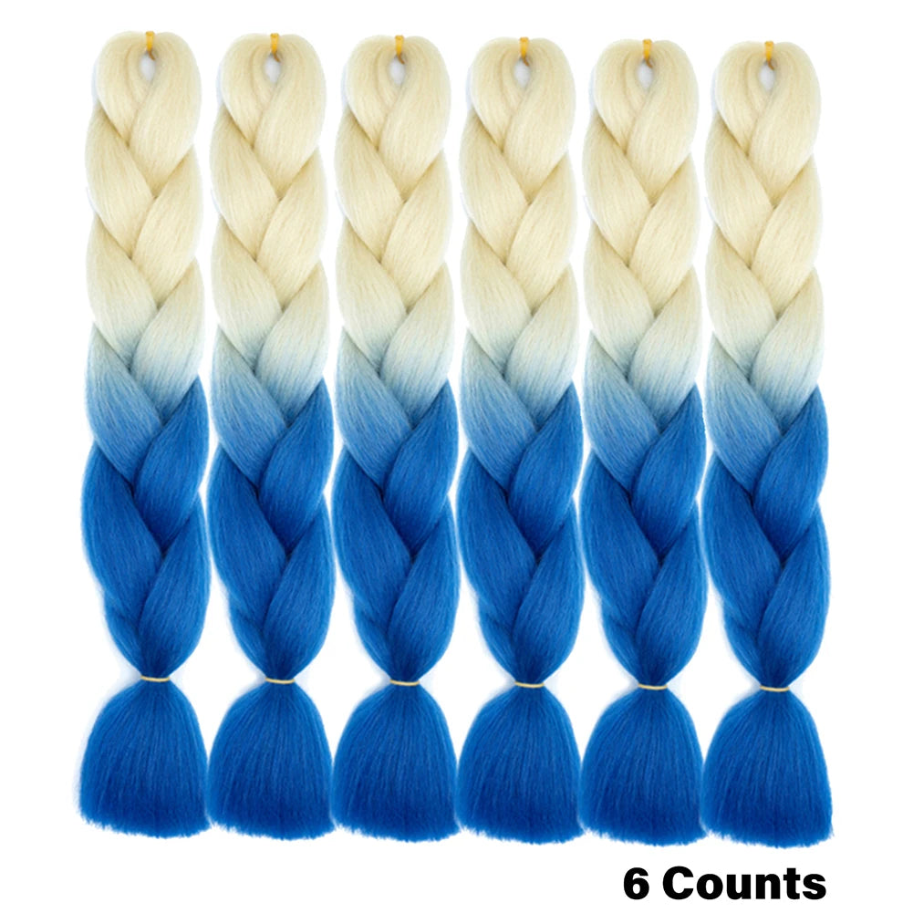 Ombre Crochet Braiding Hair Extensions