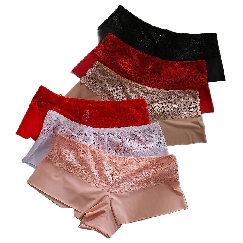 Womens Lace Boxer Panties Set 7PCS