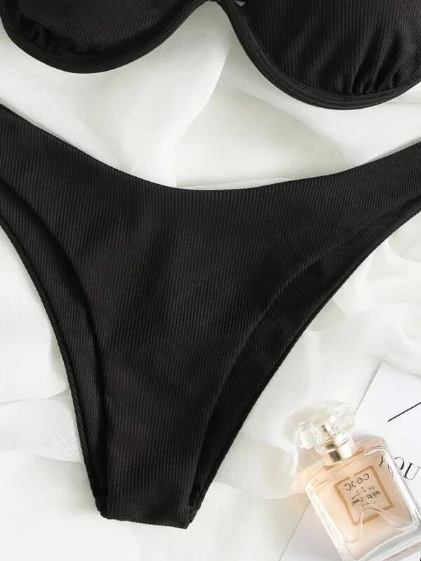 Two-Tone Bikini for Stylish Summer Looks