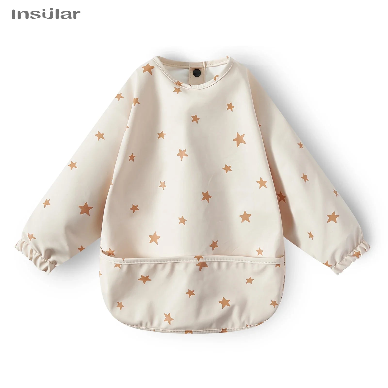 Cute Cartoon Animal Waterproof Long Sleeve Toddler Feeding Smock Bib