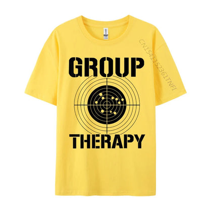 Model Wearing Retro Group Therapy Men’s Cotton T-Shirt