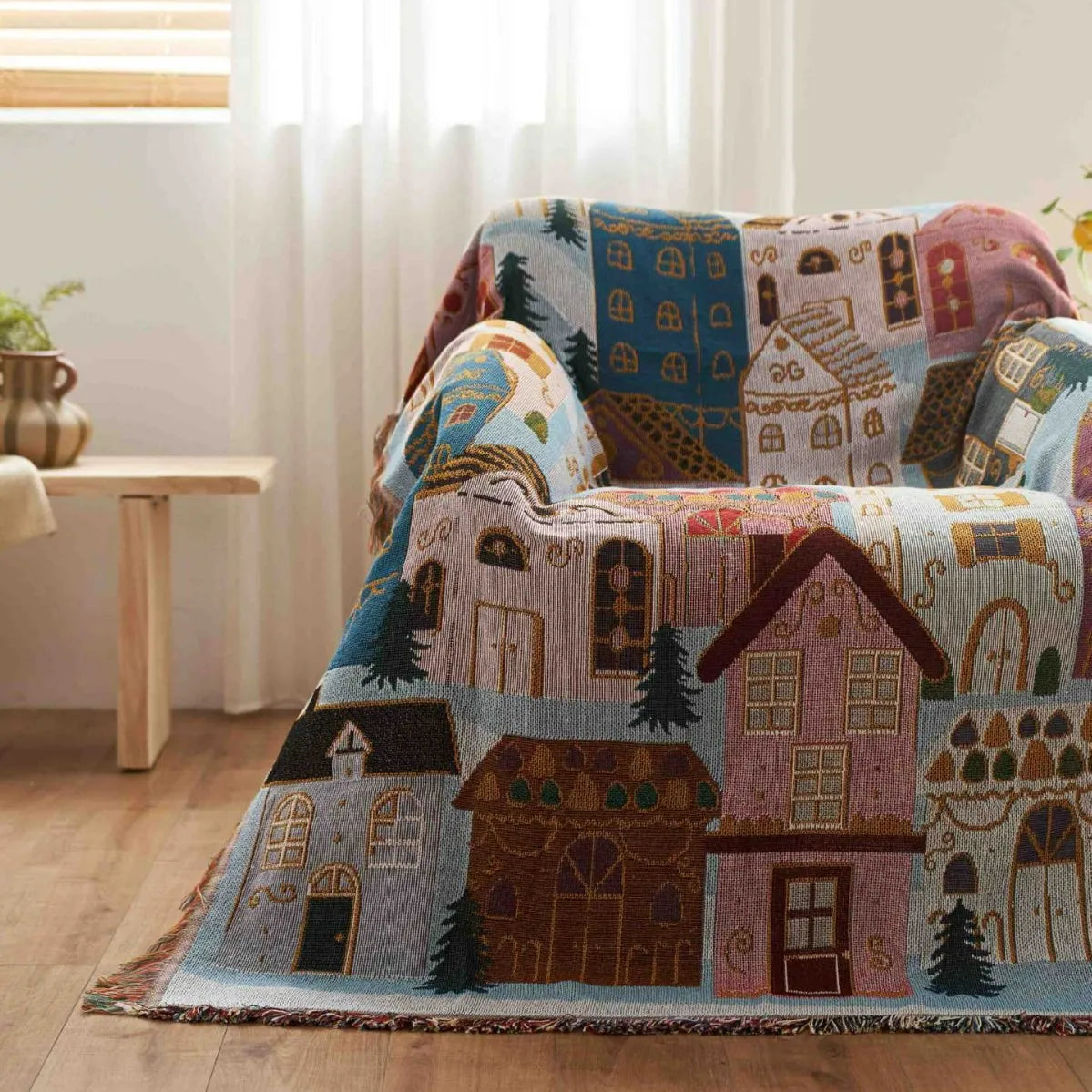 Whimsical Cottage Throw Blanket