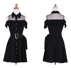 Black Halter Mini Dress For Women