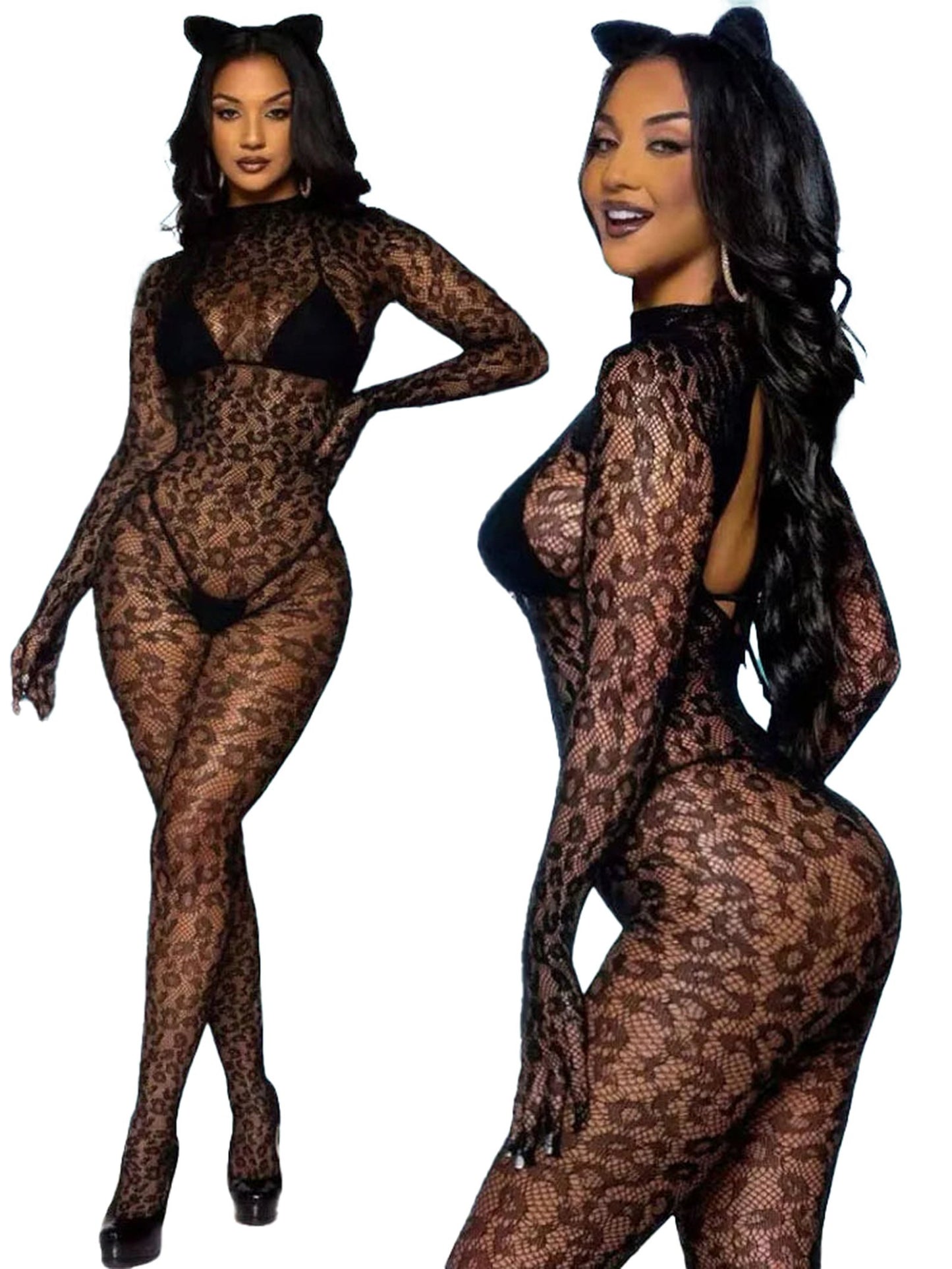 Leopard Print Bodysuit Lingerie For Fashionistas