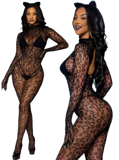 Leopard Print Bodysuit Lingerie For Fashionistas