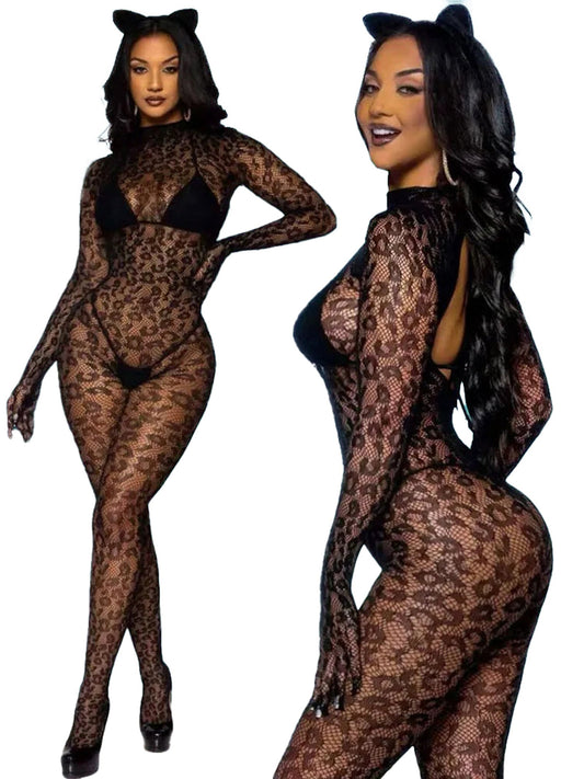 Leopard Print Bodysuit Lingerie For Fashionistas