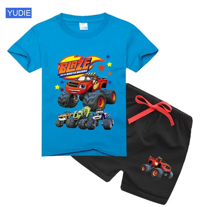 Blaze Monster Machine Shirt Set For Kids