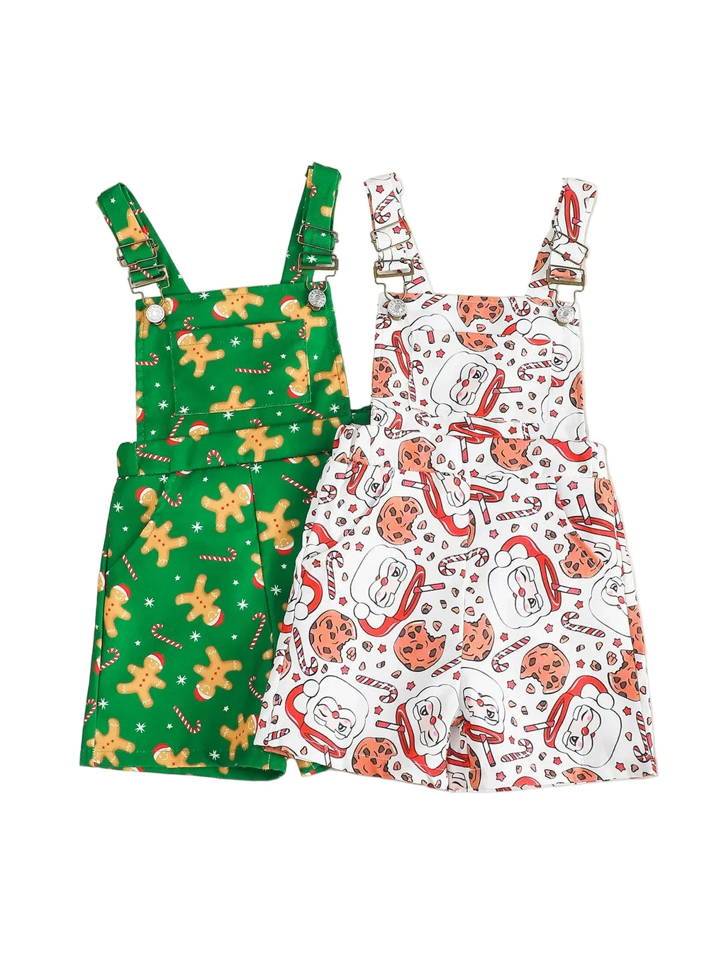 Christmas Patterned Holiday Baby Overalls Festive Infant Outfit