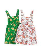 Christmas Patterned Holiday Baby Overalls Festive Infant Outfit