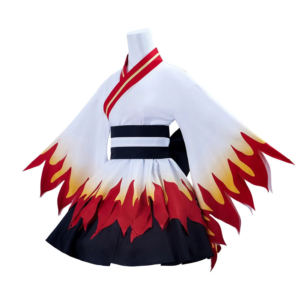 Anime Kimono Maid Dress Kamado Nezuko Cosplay Costume Japanese Lolita Outfit