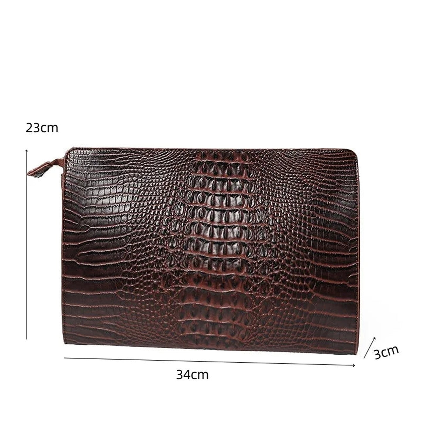 Luxury Crocodile Pattern Clutch Bag