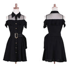 Black Halter Mini Dress For Women