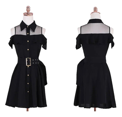 Black Halter Mini Dress For Women