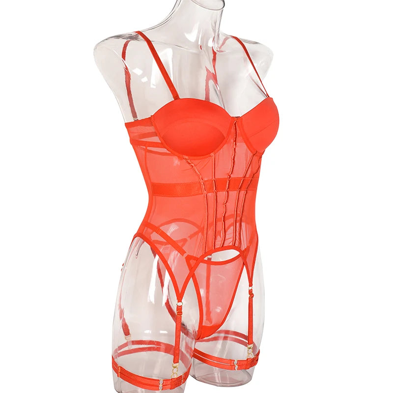 Lingerie Bodysuit with Sheer Design