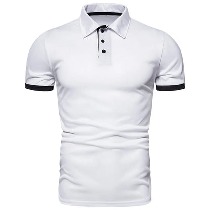 Mens Solid Color Polo Shirt – Stylish Fit