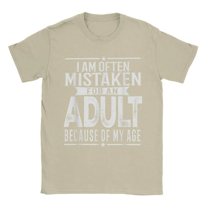 Funny Men's T-Shirt: Often Mistaken for an Adult - Short Sleeve Tee
