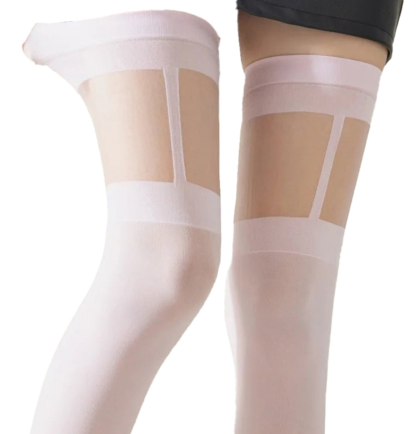 Stripe Top Sheer Pantyhose For Fashionistas