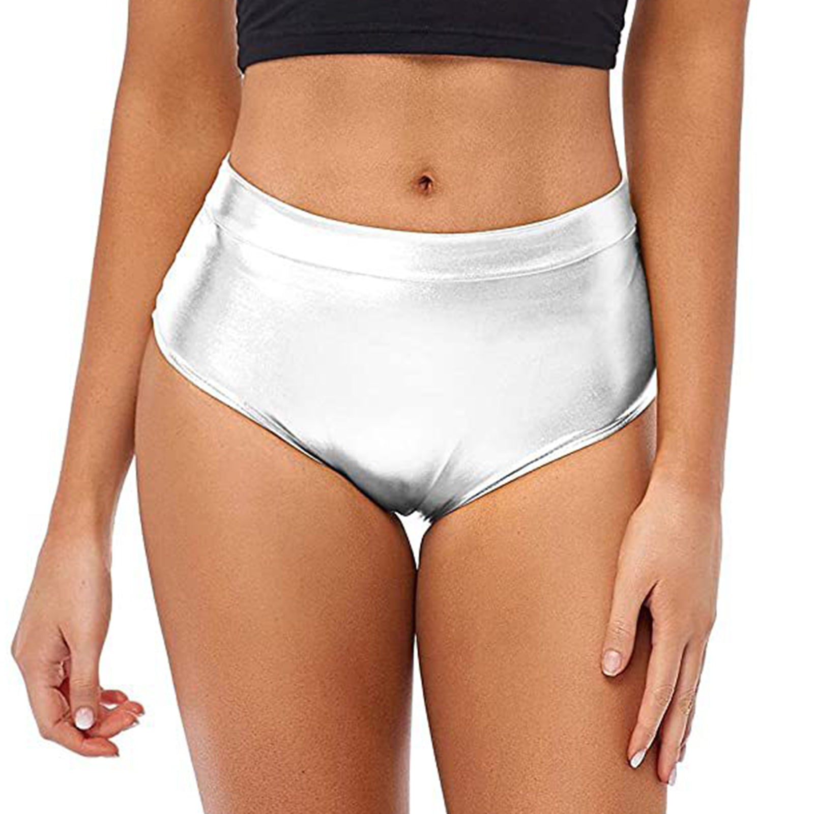 High-Waisted Shiny Booty Shorts