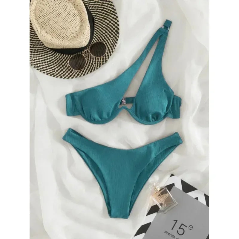 Two-Tone Bikini for Stylish Summer Looks