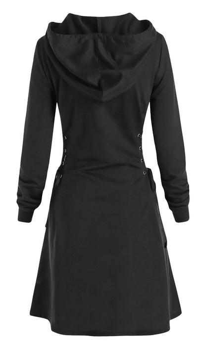 Womens Cinched Waist Hooded Sweatshirt