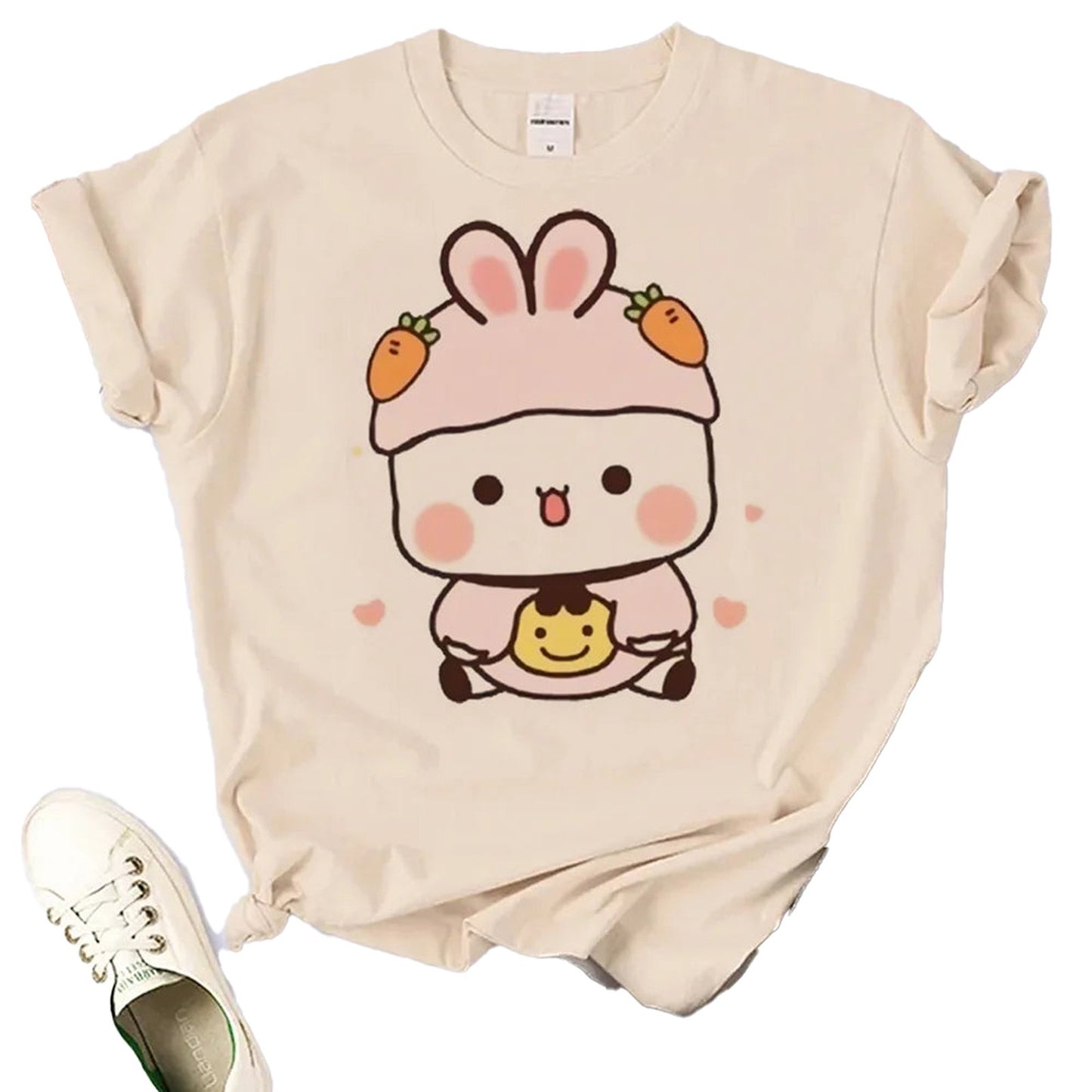 Bubu And Dudu Women's Funny 2000s Style Graphic Top – Front View