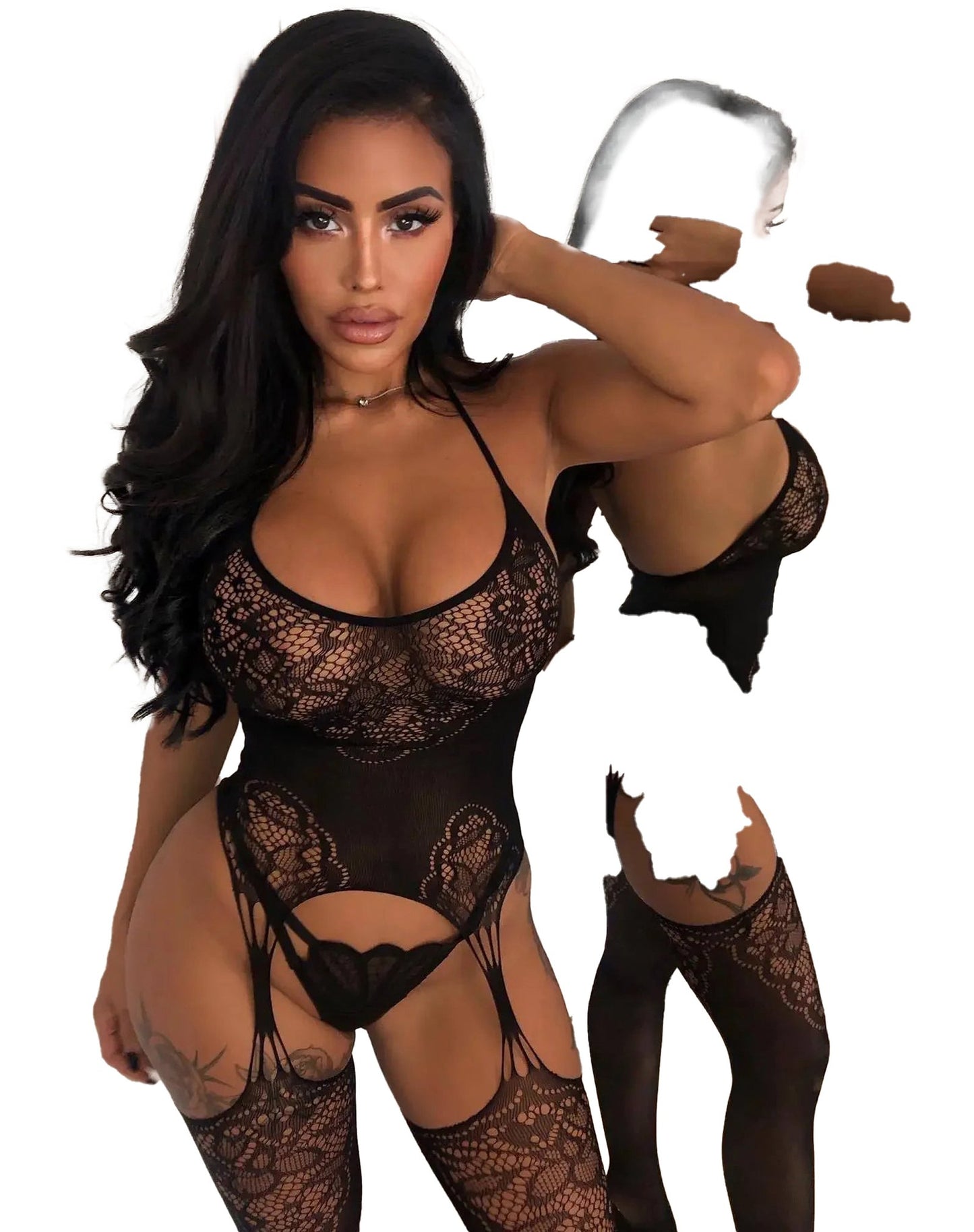 Sexy Open Crotch Lingerie Bodysuit
