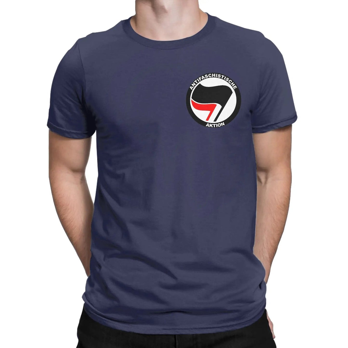 Trendy Anti-Fascist Logo T-Shirt for Men | Y2K Summer Cotton Tee Gift