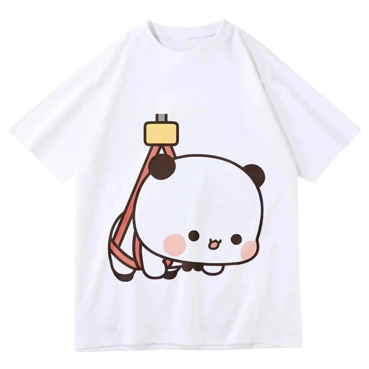 Fabric Texture of Cute Anime Girl Harajuku T-Shirt for Women