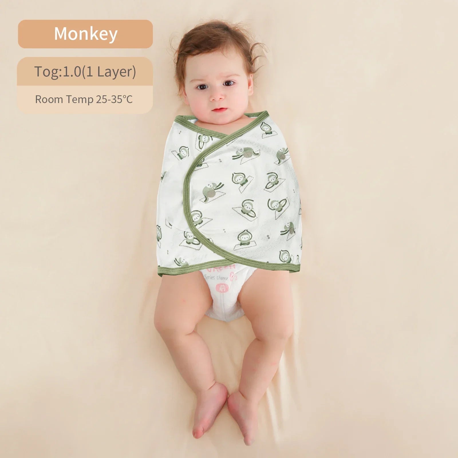 Bamboo Cotton Floral Baby Swaddle Blanket with Belly Strap