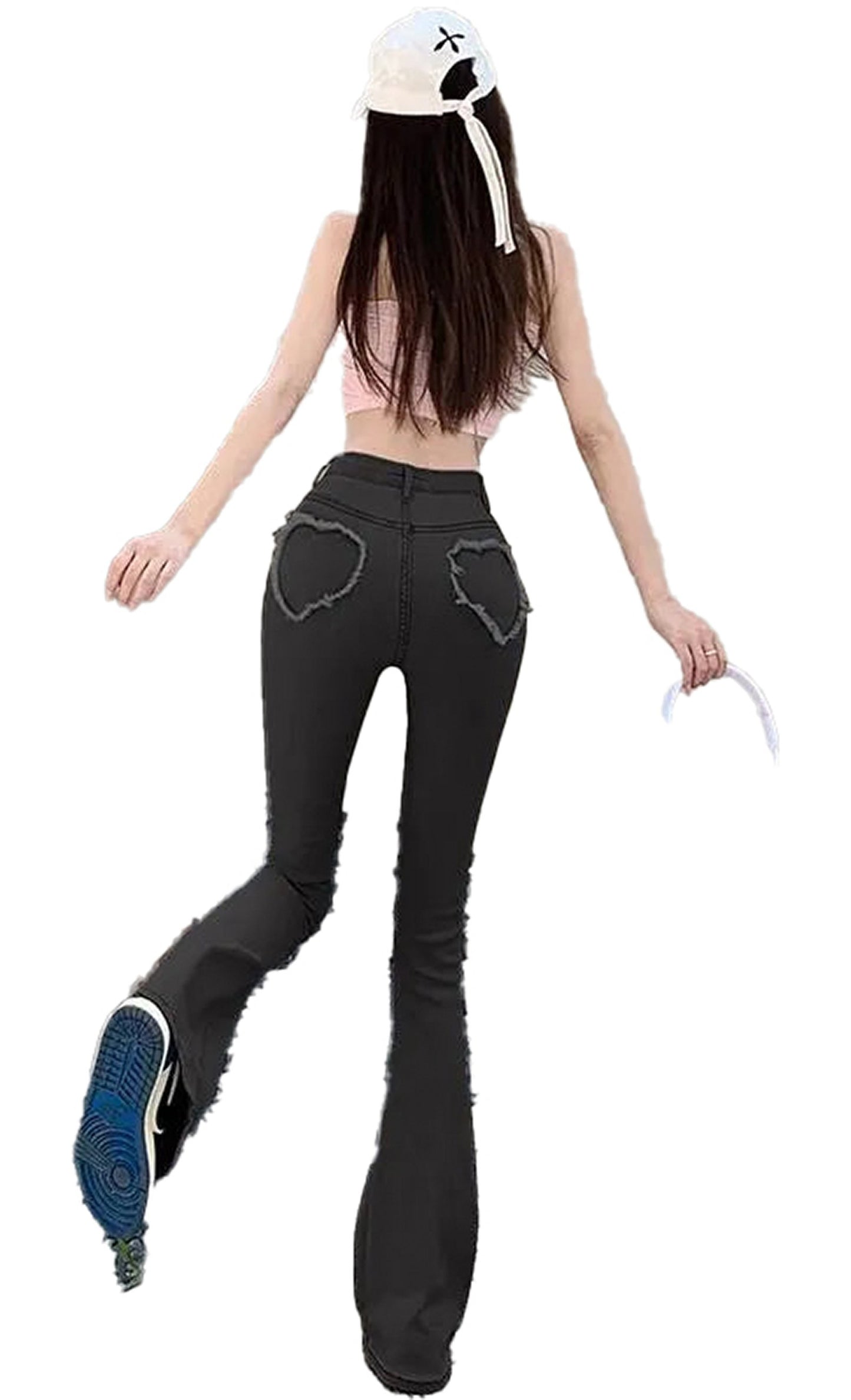 Slim Fit Heart Jeans For Women