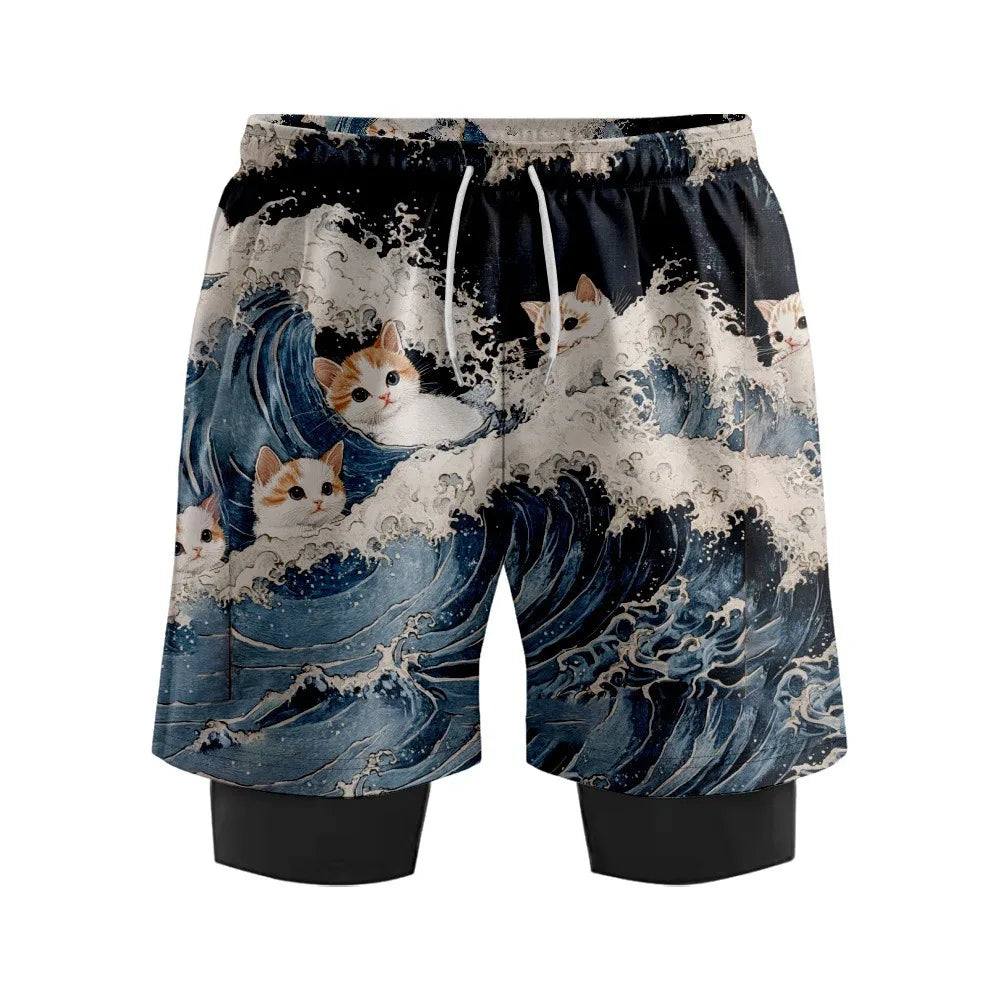 Men's Quick - Dry Digital Print Surf Board Shorts