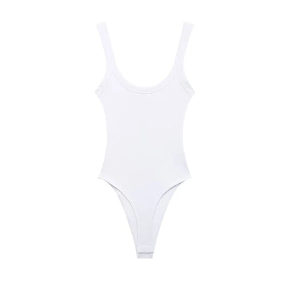 Skinny Ribbed Bodysuit For Women 4 Pack