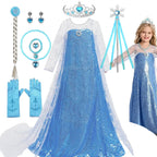 Toddler Blue Sequin Princess Maxi Costume Dress