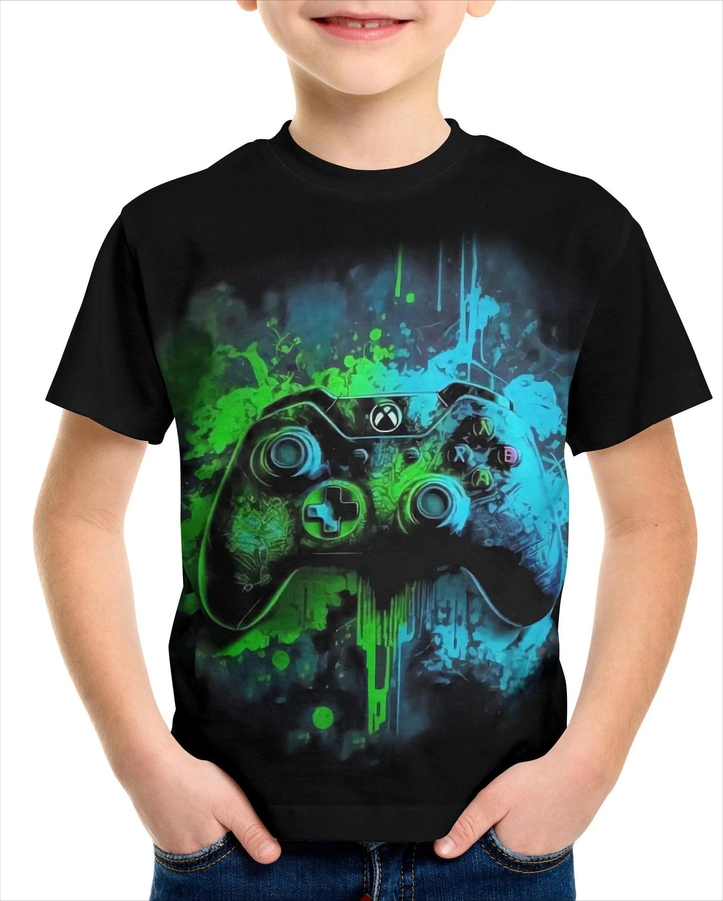 Boys 3d Gamepad T-Shirt For Gamer Style