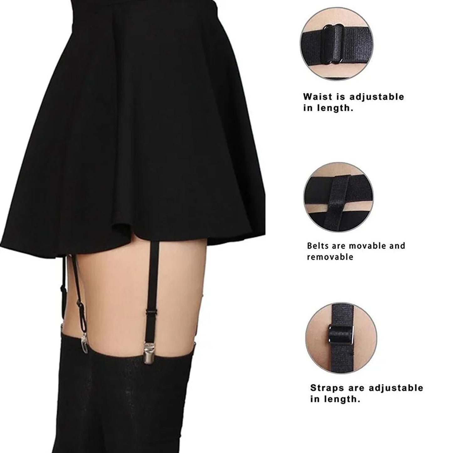 Thigh High Stockings Garter Belt Set