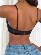 Push Up Bra with Floral Embroidery