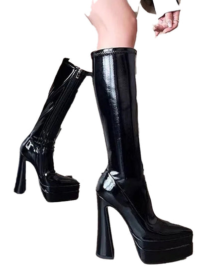 Platform Knee High Boots For Women