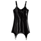 Black Latex Mini Dress and Bodycon Dress