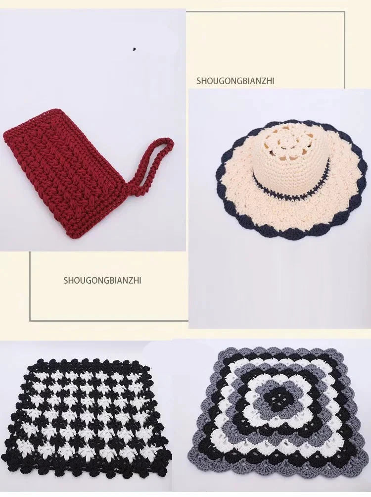 3mm Triple Strand Bright Silk Thread Flat Colorful  Silk Cotton Polyester