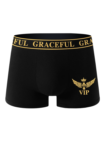 Mens Black Boxer Briefs Set 4 Pieces