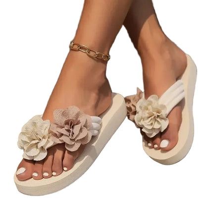 Womens Flower Flip-Flops for Summer Style