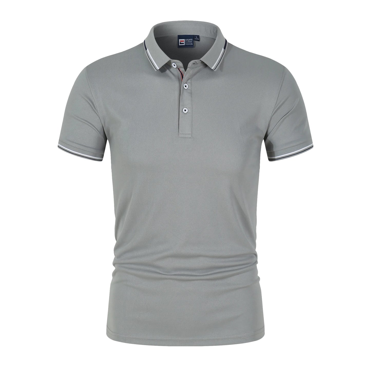 Mens Solid Color Polo Shirt Trendy Style