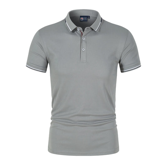 Mens Solid Color Polo Shirt Trendy Style