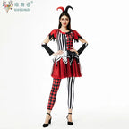 Halloween Costume: Red & Black Jester Set