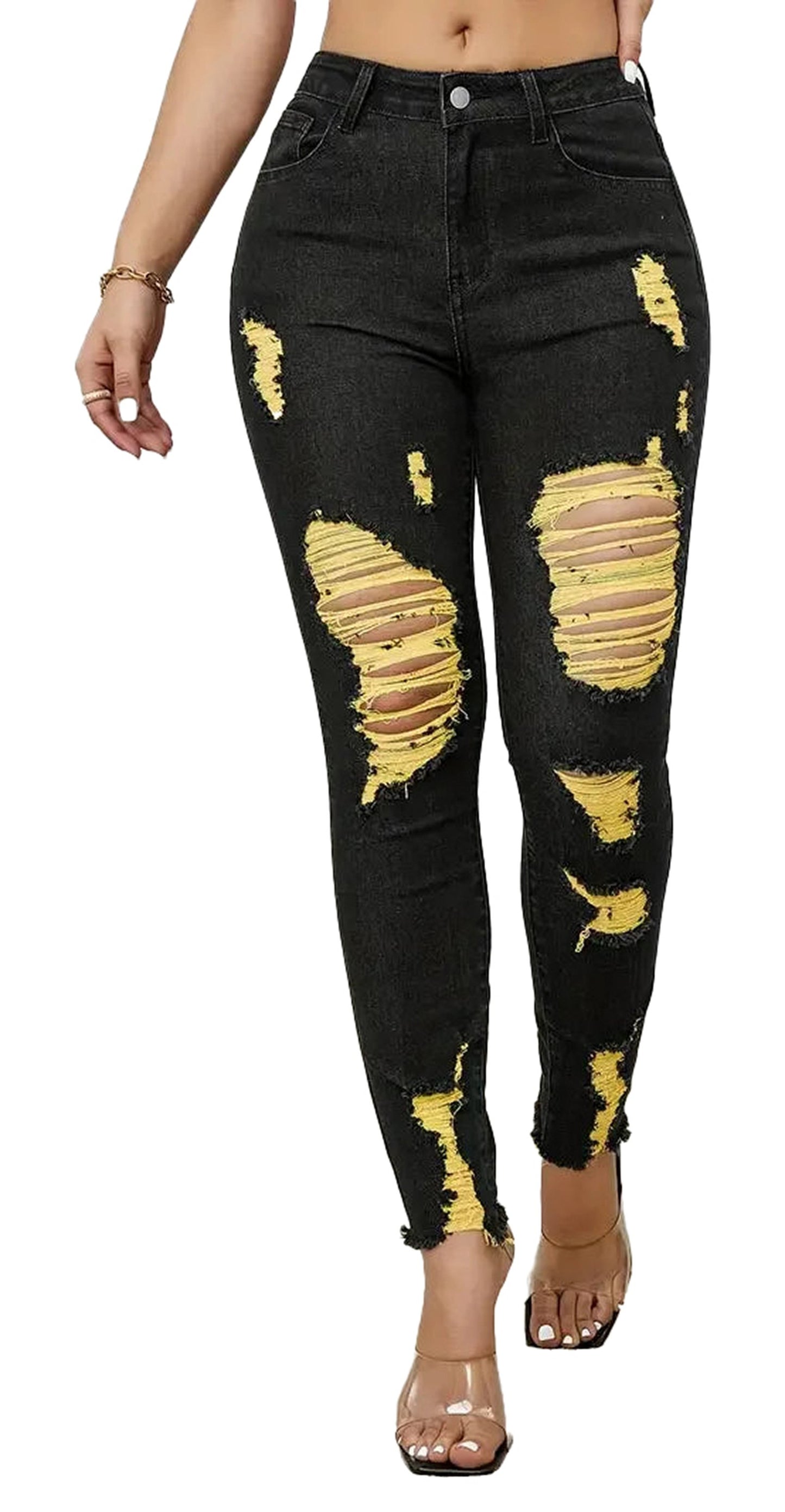 Womens Ripped Skinny Jeans For Trendy Style