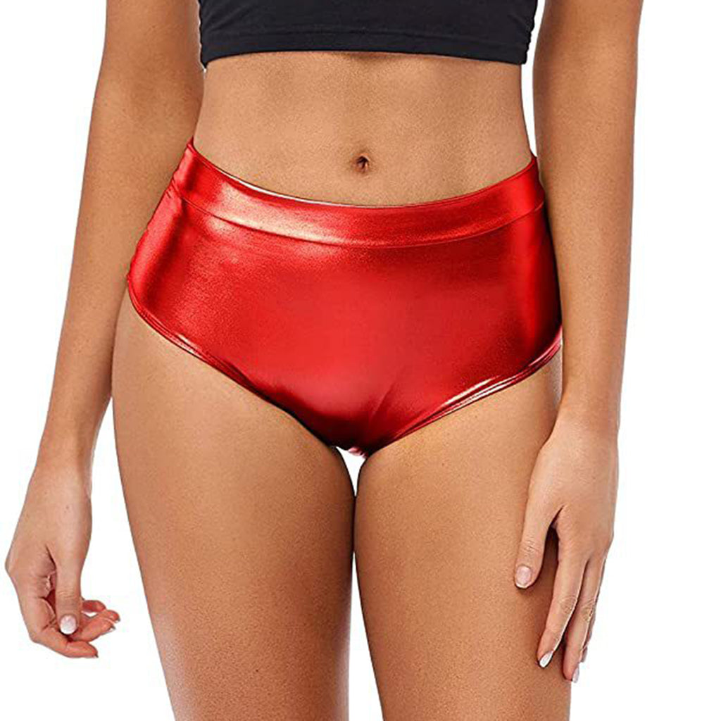 High-Waisted Shiny Booty Shorts