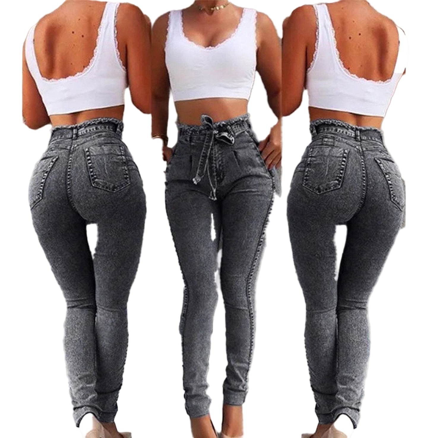 High Waist Skinny Jeans For Women
