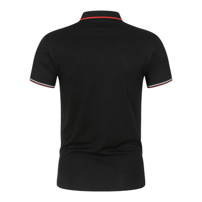 Mens Solid Color Polo Shirt Trendy Style