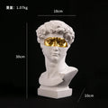 European Modern David Head Resin Art Sculpture